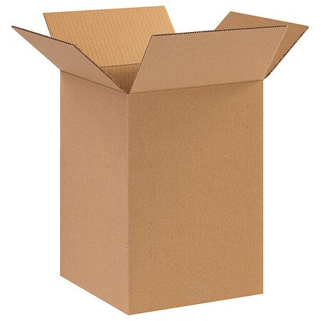 101014 Corrugated Cardboard Box 10" L x 10" W x 14" H, Kraft, for Shipping, Packing and Moving (Pack of 25)