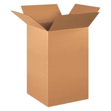 Recycled Corrugated Cardboard Boxes, 16" L x 16" W x 30" H, Brown/Kraft, Contains 15%-100% Recycled Content (Pack of 10)