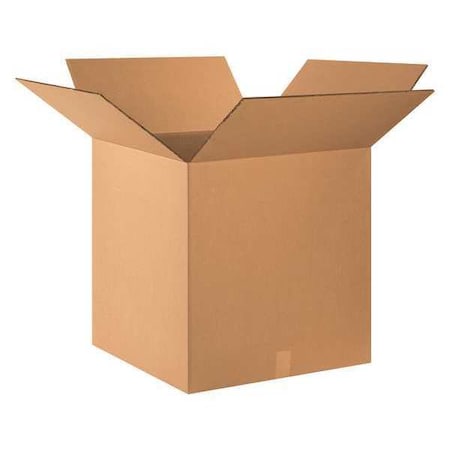 Corrugated Cardboard Heavy Duty Double Wall Storage Boxes, 24" L x 24" W x 24" H, Brown/Kraft, Pack of 10, Foldable, Ships and Stores Flat