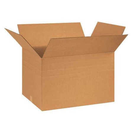 MD261816 Multi-Depth Corrugated Box, 26" Length x 18" Width x 16" Height, Kraft (Bundle of 10)
