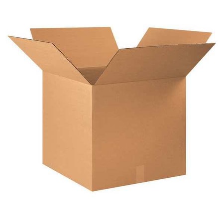 Corrugated Cardboard Storage Boxes, 22" L x 22" W x 20" H, Brown/Kraft, Pack of 10, Foldable, Ships and Stores Flat