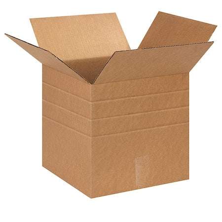 MD131313 Multi-Depth Corrugated Cardboard Box 13" L x 13" W x 13" H, Kraft, for Shipping, Packing and Moving (Pack of 25)