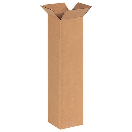 6624 Tall Corrugated Cardboard Box 6" L x 6" W x 24" H, Kraft, for Shipping, Packing and Moving (Pack of 25)