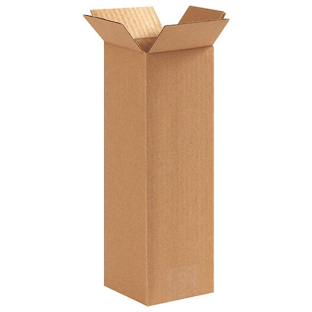 4412 Tall Corrugated Cardboard Box 4" L x 4" W x 12" H, Kraft, for Shipping, Packing and Moving (Pack of 25)