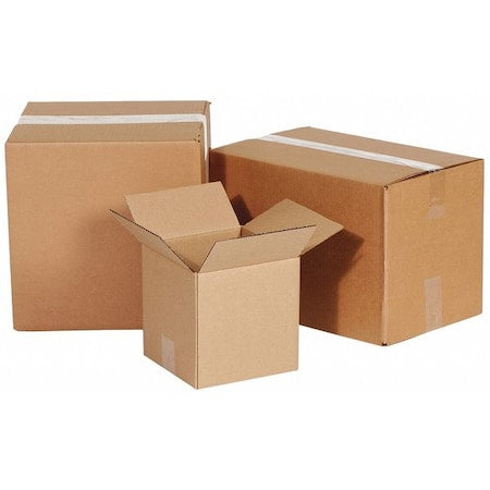 664 Corrugated Cardboard Box, 6" L x 6" W x 4" H, Kraft, For Shipping, Packing and Moving (Pack of 25)