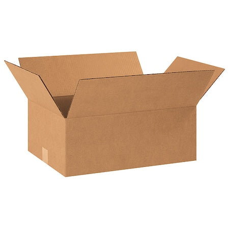 Recyclable Corrugated Cardboard Boxes, 18 1/2" L x 12 1/2" W x 7" H, Brown/Kraft, Eco-Friendly Packaging and Shipping Solution (Pack of 25)
