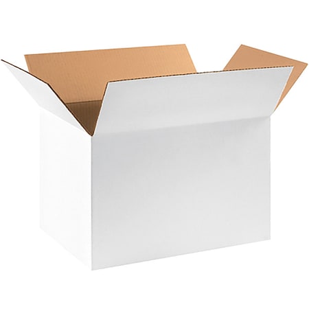 Corrugated Cardboard Shipping and Mailing Boxes, 18" L x 12" W x 12" H, White, Easy-to-Assemble, Great for Small Businesses (Pack of 25)