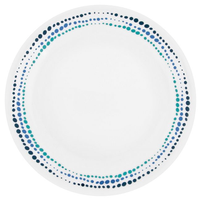 Make waves with this vibrant salad plate. Splashed with droplets of blue in three contemporary hues, it brings a fresh, updated look to the table.
Nothing-else-like-it, triple-layer-strong glass highly resists chips and cracks
Lightweight and easy to han