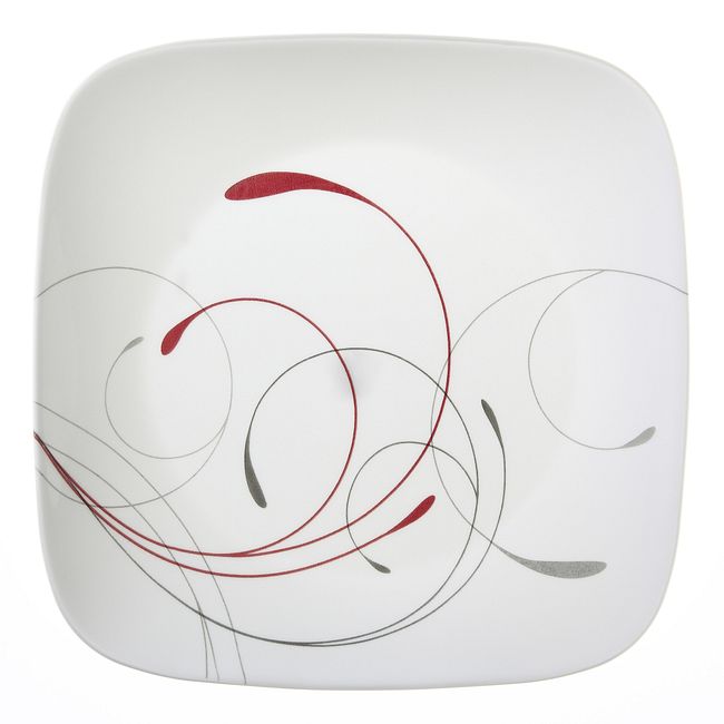 Adorned with plumes of soft gray and rich red, this dinner plate brings splendid style to the table. The sleek square shape has a modern look along with great durability, so it will embellish everyday meals and special occasions for years to come.
Nothin