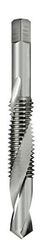 Alfa Tools DTH66107 1/4-20 High-Speed Steel 135бу Split Point Bright Finish Combination Drill Tap (12 Pack)