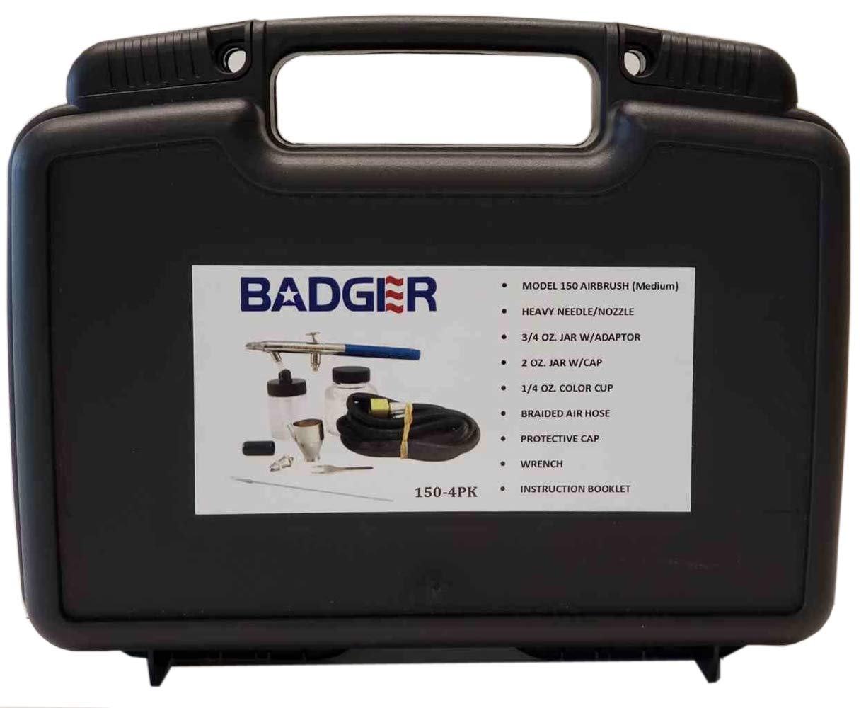 Badger Air-Brush Co 150-4-PK Professional Airbrush Set in Sturdy Plastic Tool Box