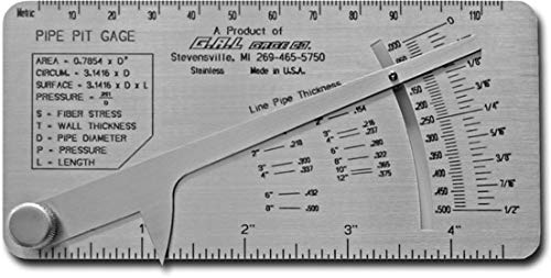 G.A.L. Gage Co. - Pipe Pit Gage CAT-17