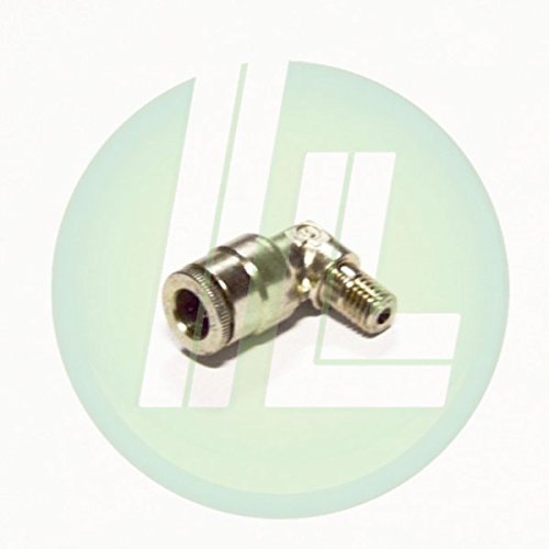 Lincoln Industrial 244054 Quicklub 1/4" Tube x 1/4-28" Male 90° Elbow Quicklinc Push-In Style Fitting for Nylon Tubing