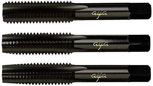 Alfa Tools HTS80038 1/2-13 Hss Black Oxide Alfa Hand Tap Set Made In USA,