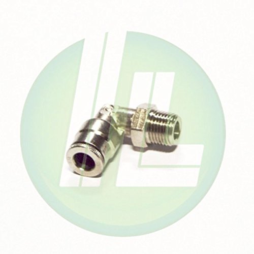 Lincoln Industrial 243699 Quicklub 1/4" Tube x 1/8" NPT Male 90° Elbow Swivel Quicklinc Push-In Style Fitting for Nylon Tubing