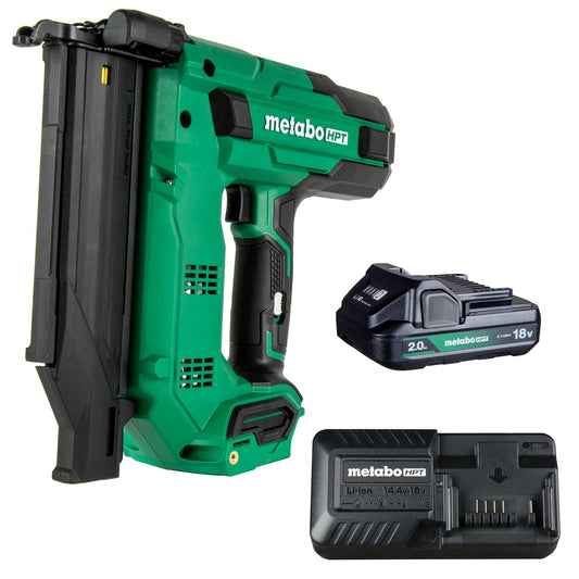 Metabo HPT 18V MultiVolt 1-1/2-Inch Cordless Narrow Crown Stapler Kit, Includes 1-18V 2.0 Ah Battery, N1804DB