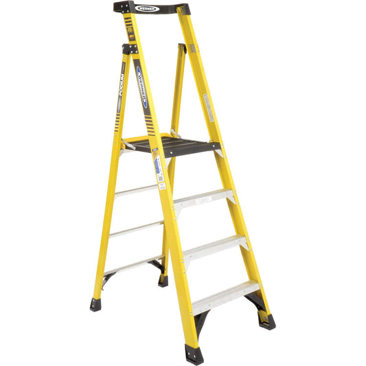 Werner PD7304 Type IAA Aluminum Podium Ladder - 4', Yellow
