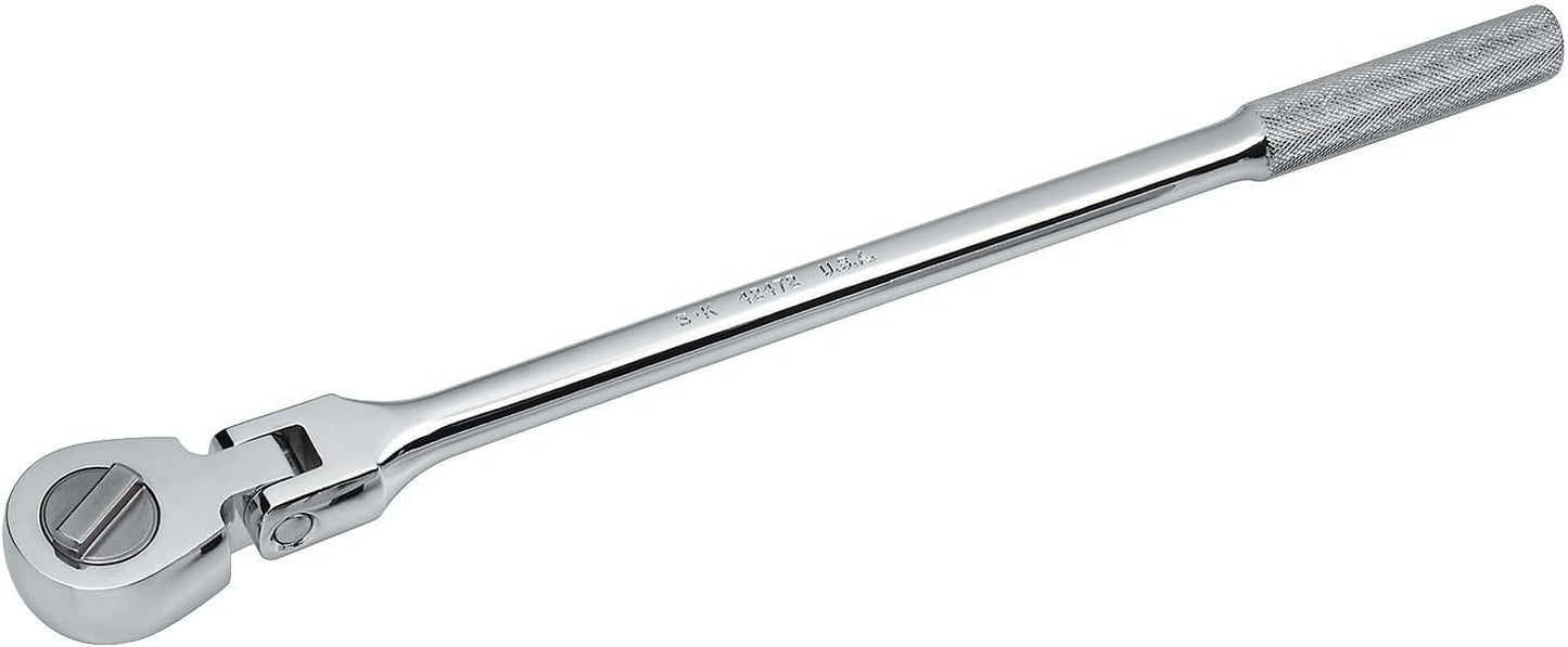 SK Tools USA 1/2" Drive Professional Reversible Flex Head Ratchet, 17.6" Long | 42472