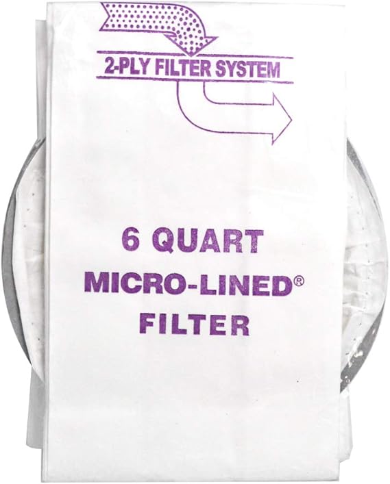 DVC Replacement Micro-Lined For Pro Team 450227 6 Quart Backpack Vacuum Filter Bag | For ProTeam ProVac, AviationVac, QuarterVac, Super QuarterVac, TailVac, QuietPro and More | 10 Pack