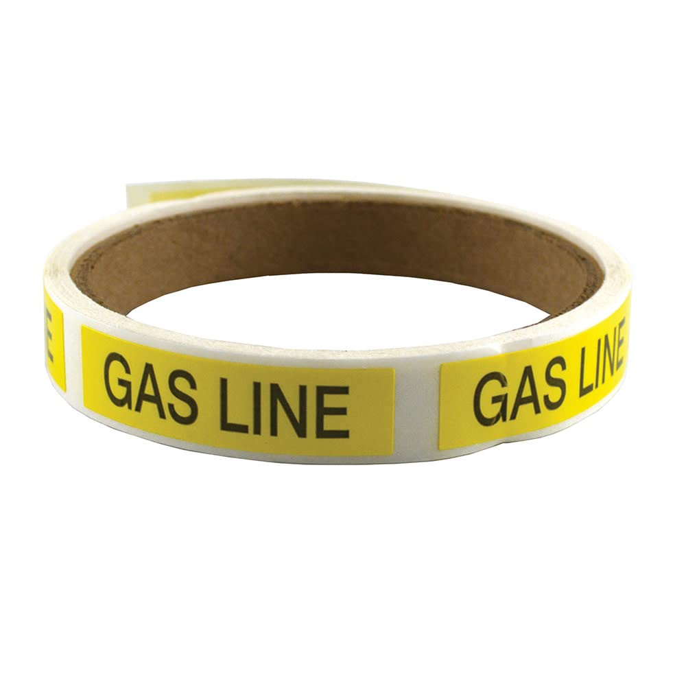 Jones Stephens J40482 100 RL GAS LINE STICKERS - White