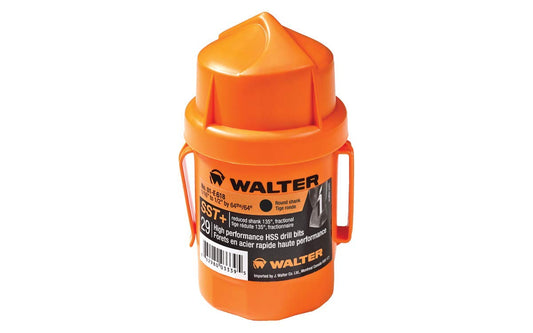 Walter Surface Technologies 01E618 29-Piece Jobber's Length Bits - Round Shank SST+ Drill Bit Set. Drilling Tools and Accessories,Orange