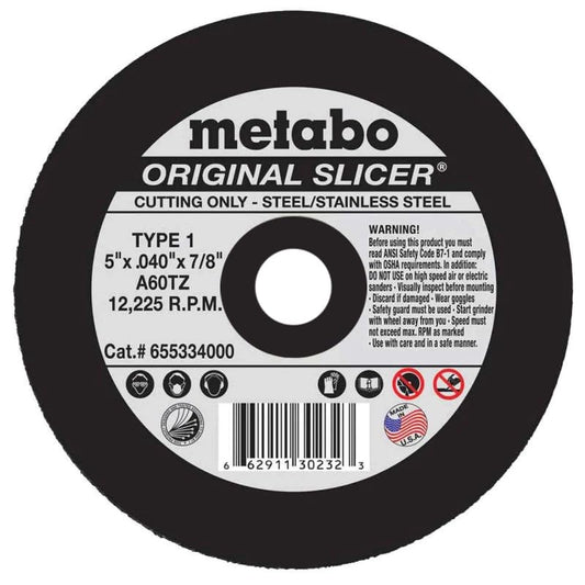 Metabo Slicer Cut Off Wheel 5" X .040 Box Of 50