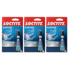 Loctite Glass Glue, Dishwasher Safe, Dries Clear & Fast Bonding, Works on Tinted Glass, Plastic & Metals - 2 g Bottle, 3 Pack