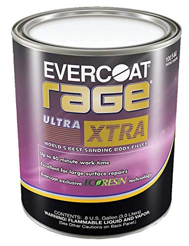 Fibre Glass-Evercoat Rage Ultra Xtra Sanding Body Filler, 0.8 Gallon (FIB-144)