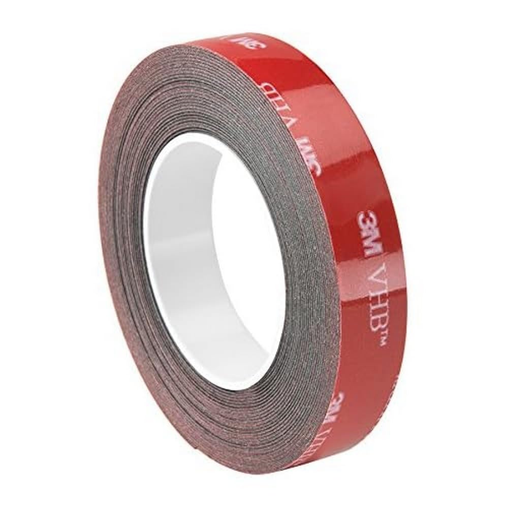 3M VHB 3/4-5-5915 Heavy Duty Bonding Tape, Black, 0.5 in x 5 yd (15 feet), 1 Count, Red