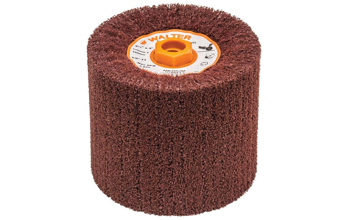 WALTER Blendex Linear Finishing Abrasive Drum - Medium Grit 3800 RPM Surface Conditioning Drum. Mountable Abrasive Drums