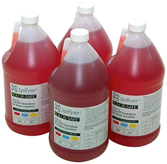 NPS 430004 Spilfyter Specialty Spill Control Liquid Base Neutralizer, 1 Gallon Bottle (Box of 4)