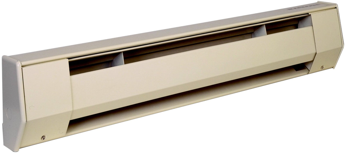 King Electric 2K2405A K Series Baseboard Heater, 27" / 500-375W / 240-208V, Almond