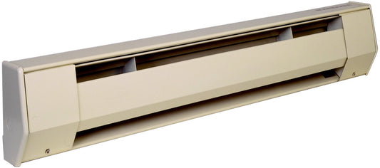 King Electric 2K2405A K Series Baseboard Heater, 27" / 500-375W / 240-208V, Almond