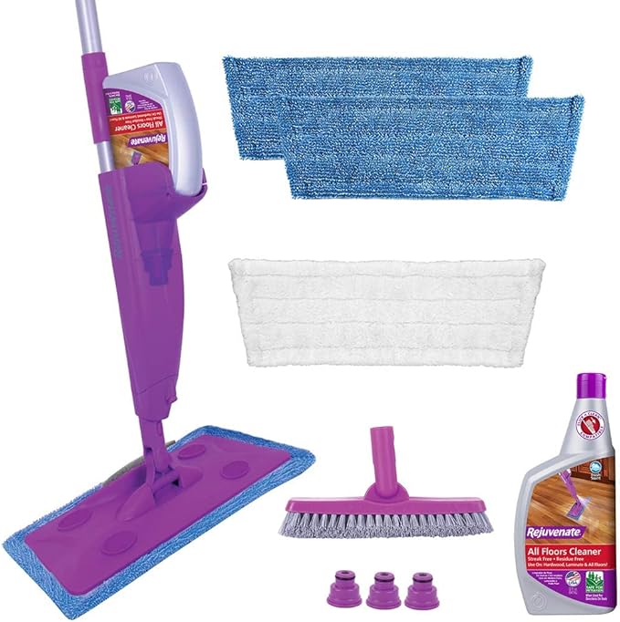 Rejuvenate Click N Clean Multi-Surface Spray Mop All-In-One Kit Cleans And Revitalizes Floors