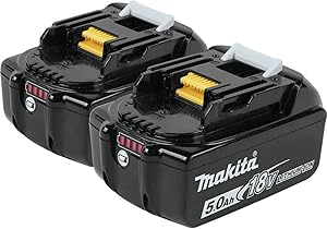 Makita BL1850B-2 18V LXT Lithium-Ion 5.0Ah Battery, 2/pk, Black