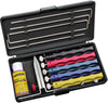 Lansky Deluxe Knife Sharpening System: 5-Stone Ceramic Knife Sharpener Kit with Honing Oil - LKCLX