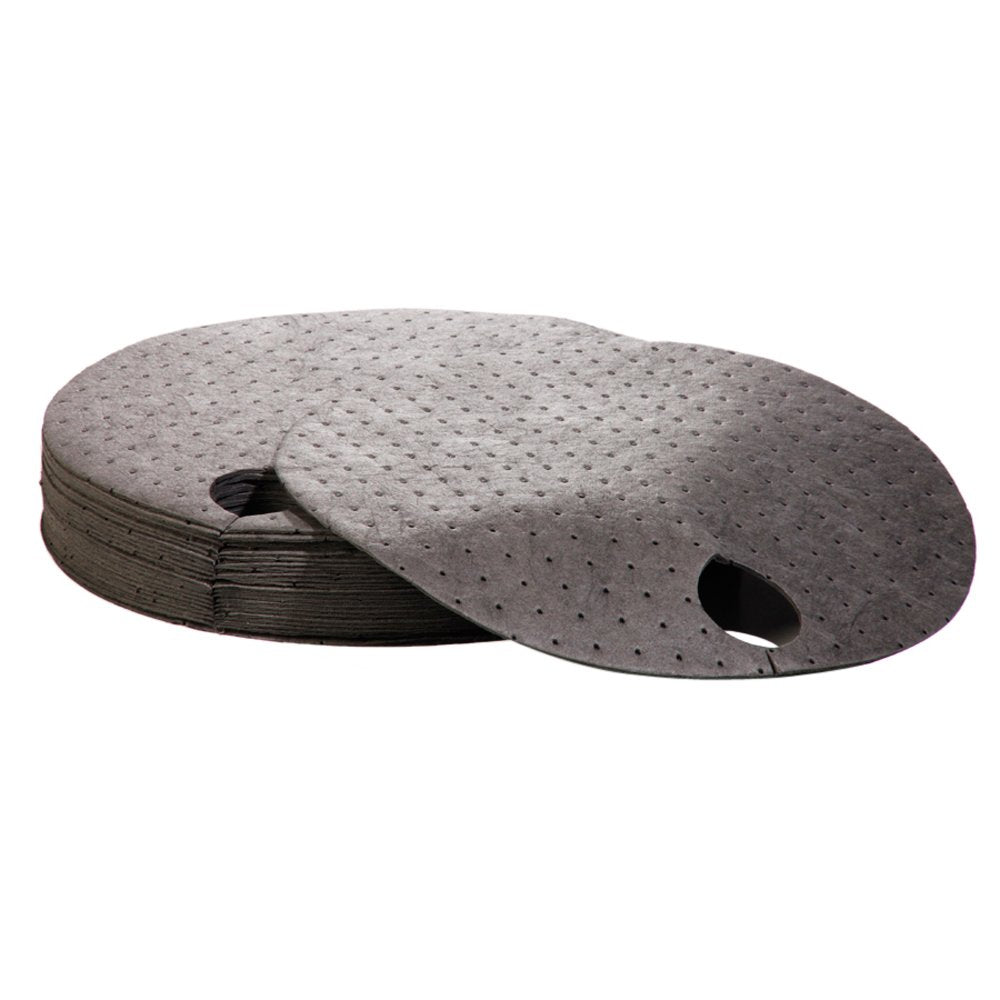 New Pig Barrel Top Absorbent Mat for 30-Gallon Drums | Premium Absorbent Mat | Keep Drum Tops Clean | Box of 25 Premium Absorbent Mats | 18" Diameter | MAT237