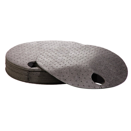 New Pig Barrel Top Absorbent Mat for 30-Gallon Drums | Premium Absorbent Mat | Keep Drum Tops Clean | Box of 25 Premium Absorbent Mats | 18" Diameter | MAT237