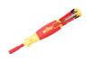 Wiha 28394 Insulated Slimline Ultra-Driver Blade Set 每 7-Piece Slotted, Phillips, Square, Pop-Up Handle, 1,000V Safety Rated