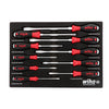 Wiha 53180 10 Piece SoftFinish XHeavy Duty Cushion Grip Screwdriver Tray Set
