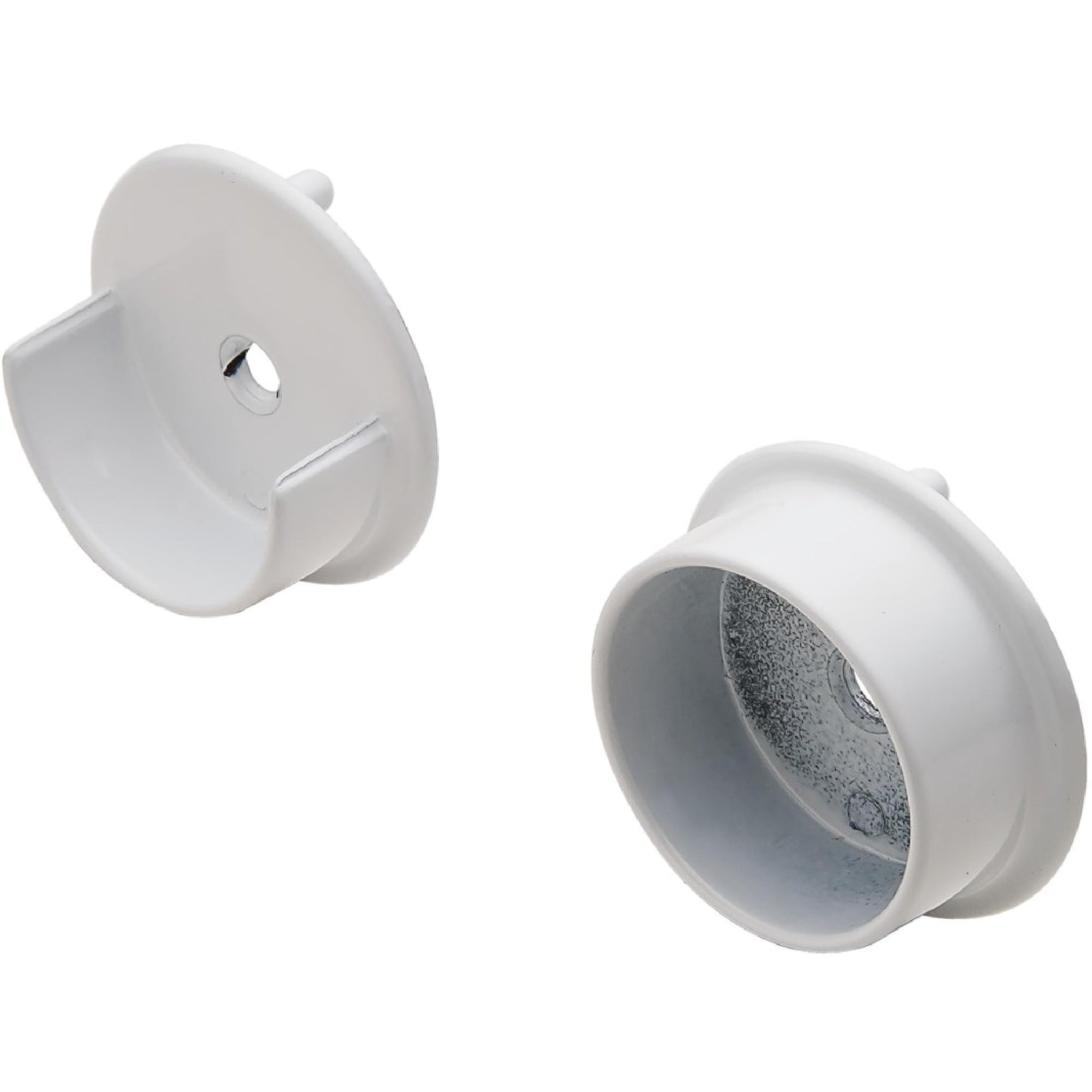 Synergy Collection Wardrobe Tube Support, 1 Pair for 1 5/16" Diameter Closet Rod (Zinc, White)
