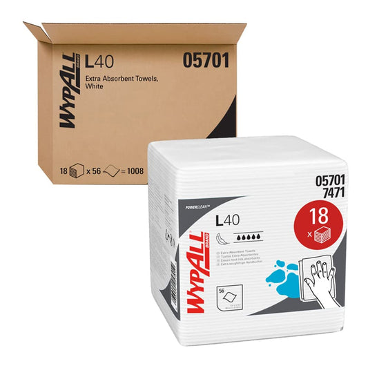 Kimberly-Clark 5701 Professional Wypall L40 1/4 Fold Wipers, Pack of 1008