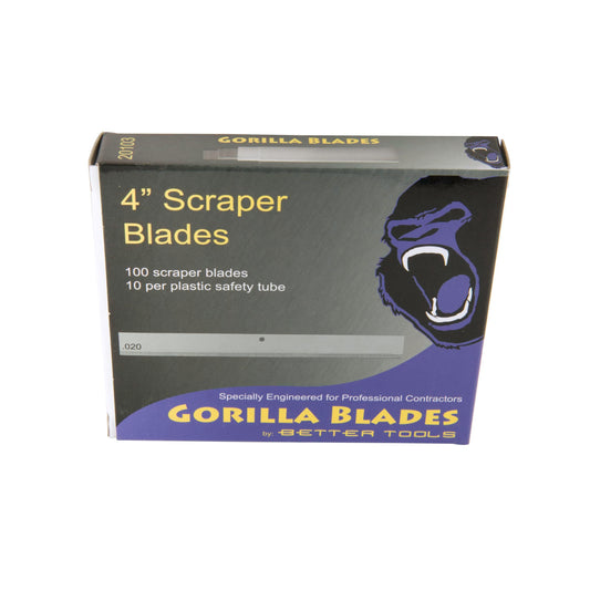 Better Tools 4" Scraper Blades -100 Blades/Box - 10 Blades/Tube