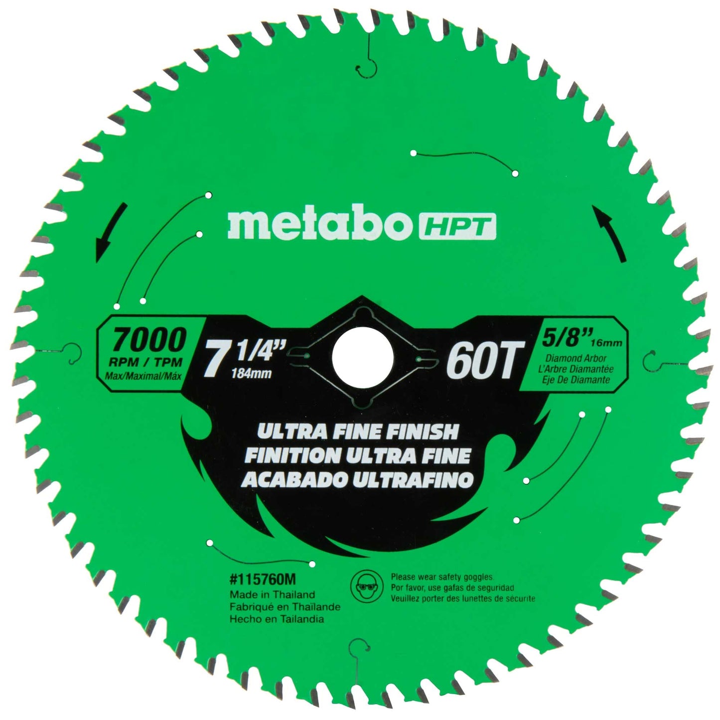 7 1/4" ULTRA FINE FINISH BLADE-60 TOOTH