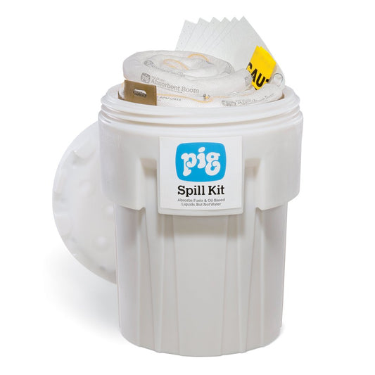 New Pig KIT402 90 Piece Oil-Only Spill Kit in 95 Gallon Overpack Salvage Drum, 52 Gallon Absorbency