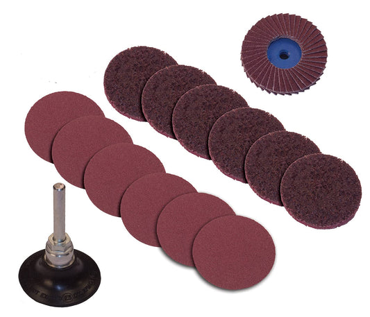 PFERD 42790 14 Pieces 2" COMBIDISC Type CDR Sanitary Finish Quick Change Discs/Pad Set