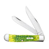 Case XX Pocket Knife TRAPPER - GREEN APPLE BONE PEACH SEED JIG Item #27860-6254 SS - Length Closed: 4 1/8Inches