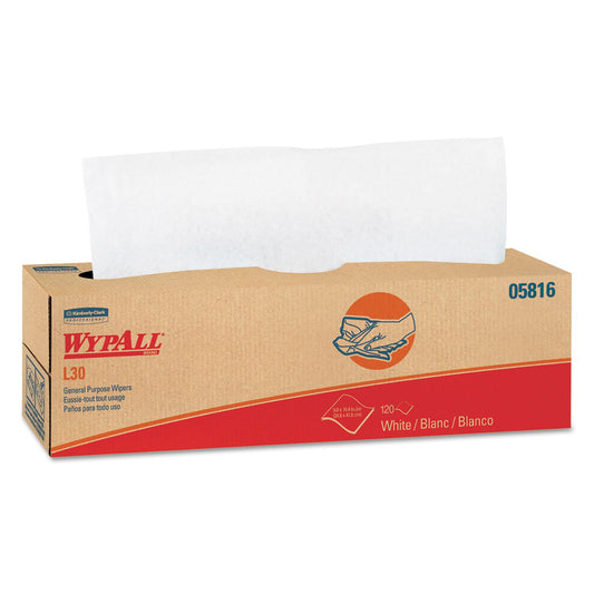 WypAll L30 Wipers - wypall l30 Economizer Wiper wht pop-up 120 per