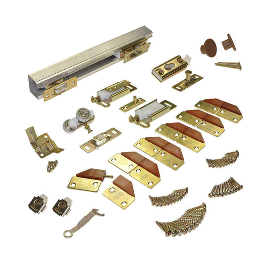 Johnson Hardware 100FD Commercial Grade Bi-Fold Door Hardware (72" - 4 Door System)