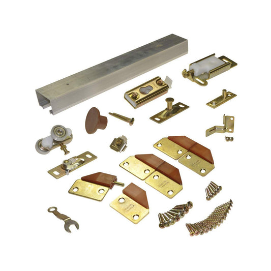 Johnson Hardware L.E Johnson 100FD362 4-Panel Hardware Set 36" - 2 Door System